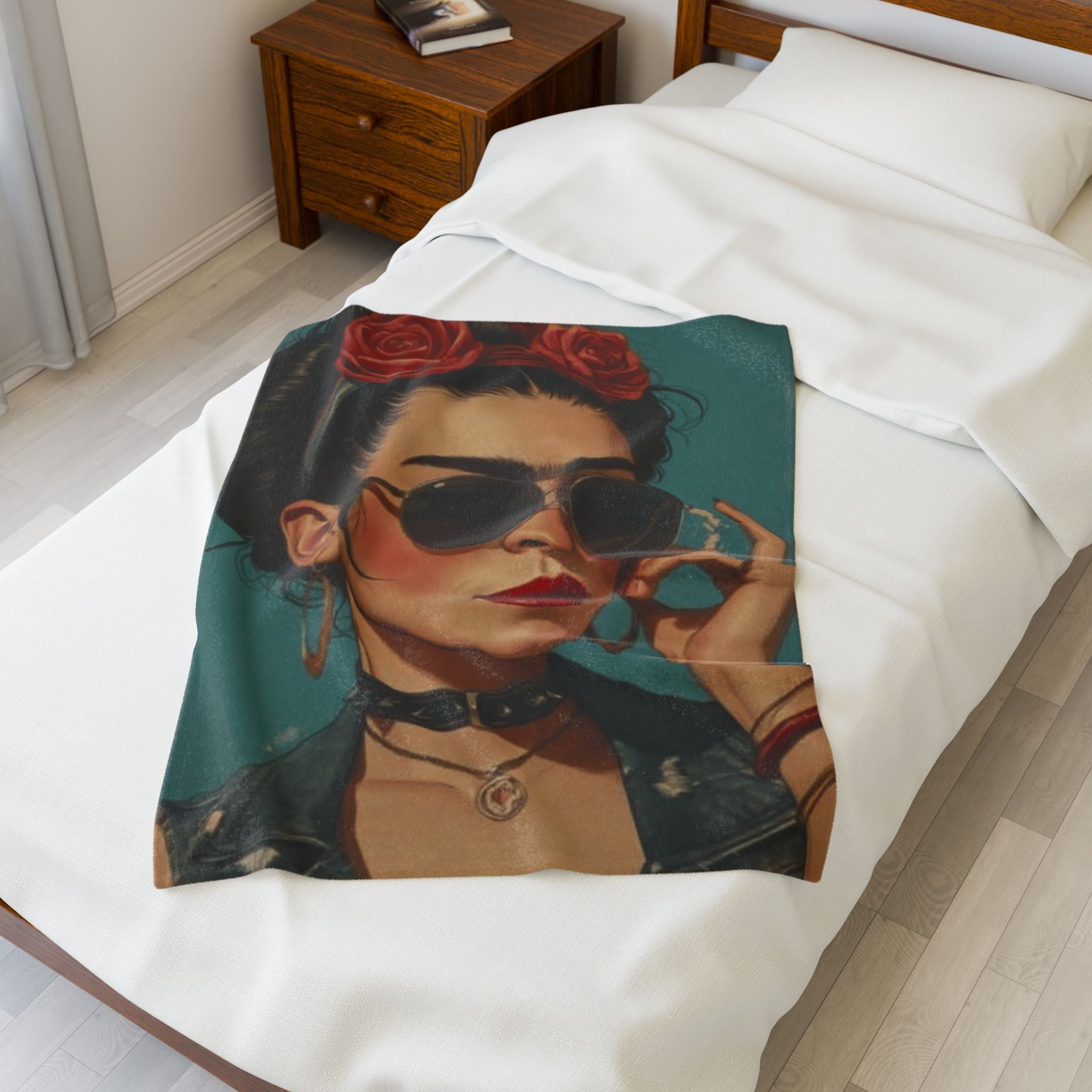 Chic Retro Velveteen Plush Blanket, Cozy Home Decor, Gift for Her, Boho Style, Warm Throw Blanket - Metamorphosis Creations