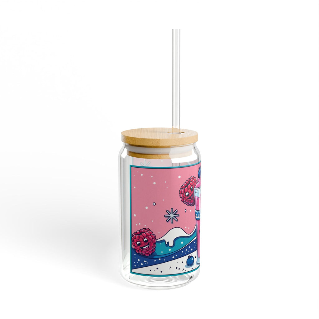 Christmas Cheerful Sipper Glass, 16oz - Fun Drinkware for Parties, Summer BBQs, Kids' Birthdays, or Casual Sips - Metamorphosis Creations