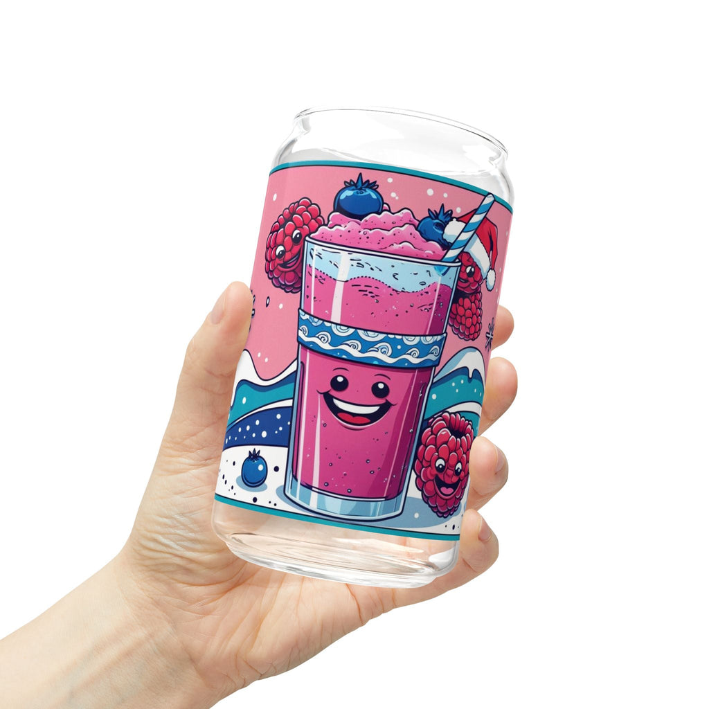 Christmas Cheerful Sipper Glass, 16oz - Fun Drinkware for Parties, Summer BBQs, Kids' Birthdays, or Casual Sips - Metamorphosis Creations