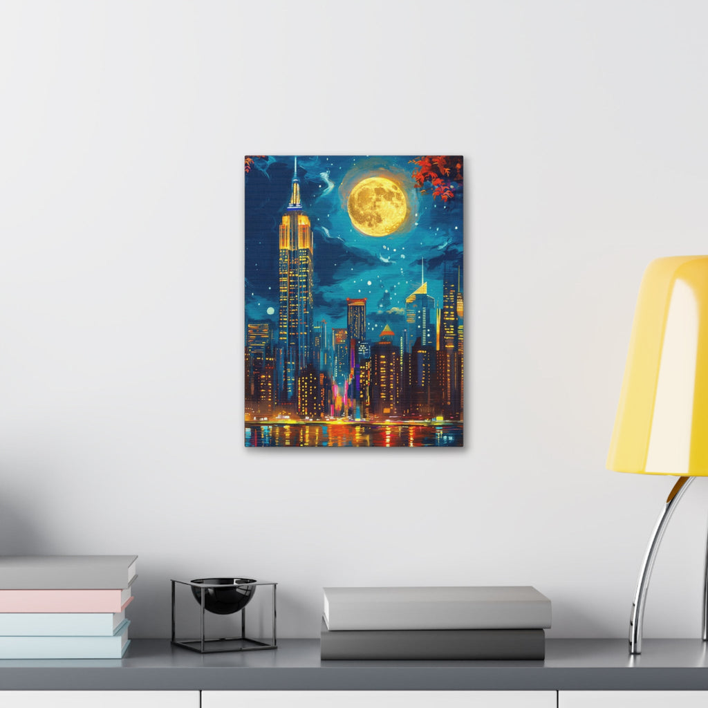 Cityscape Decor, New York Night Scene, Home Gallery Artwork, Gift for Urban Lovers, Dreams and Inspiration - Metamorphosis Creations
