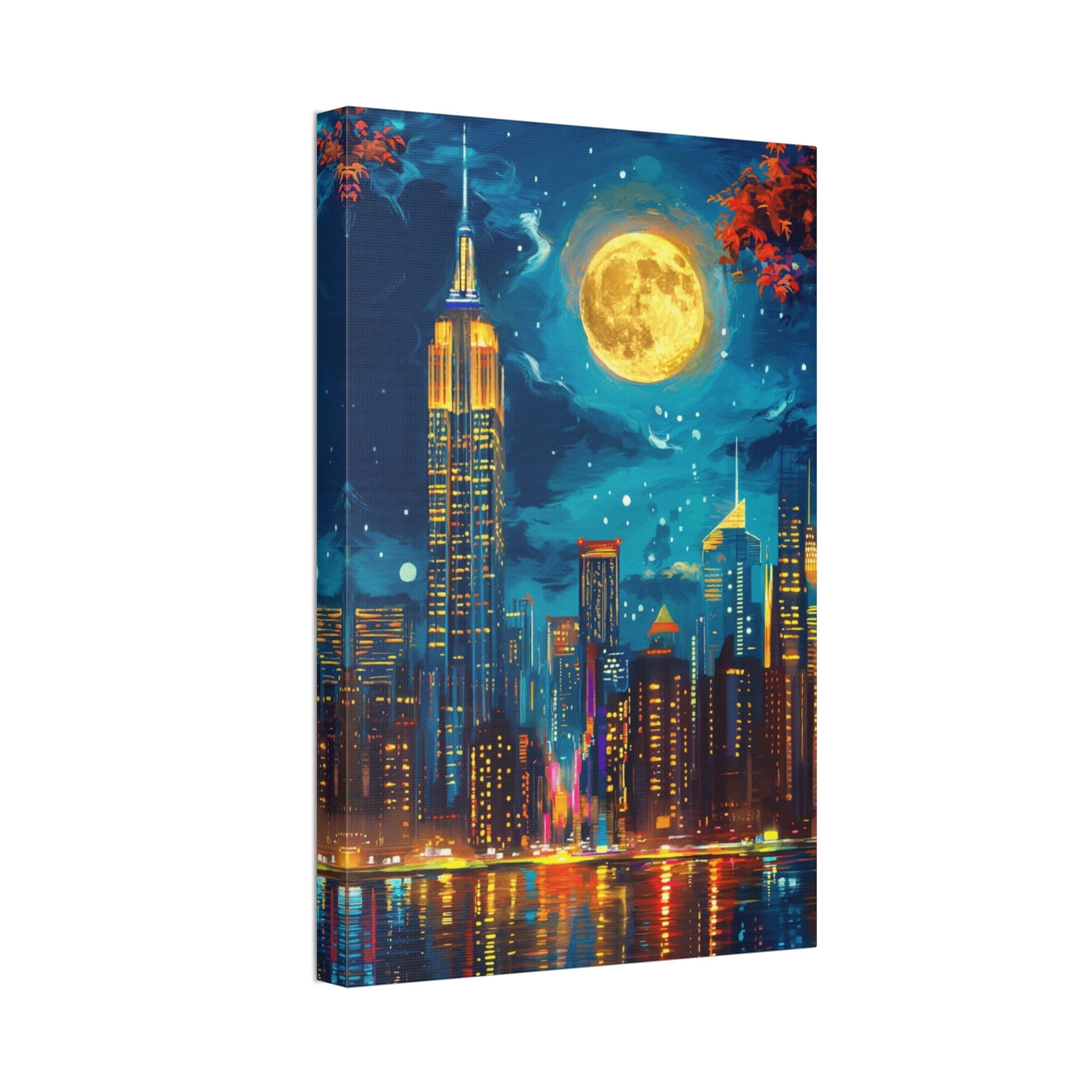 Cityscape Decor, New York Night Scene, Home Gallery Artwork, Gift for Urban Lovers, Dreams and Inspiration - Metamorphosis Creations