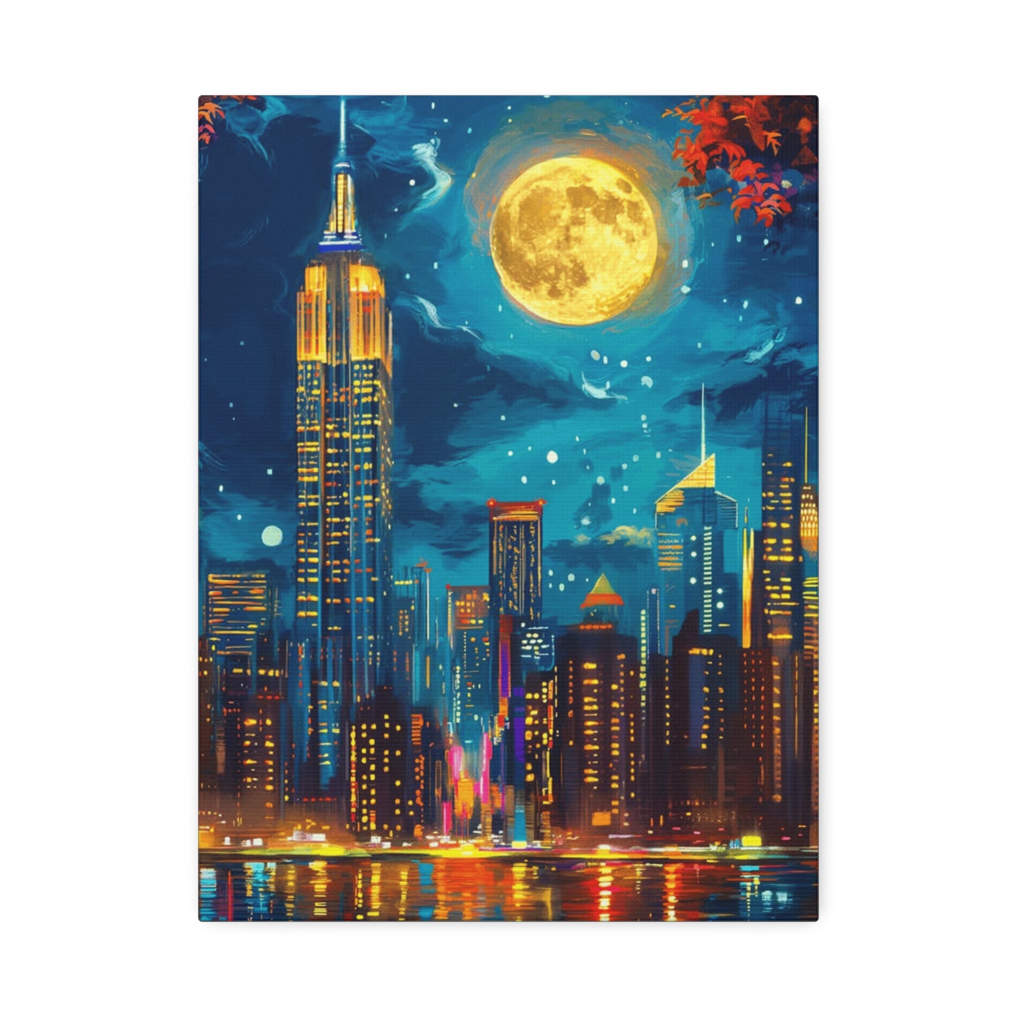 Cityscape Decor, New York Night Scene, Home Gallery Artwork, Gift for Urban Lovers, Dreams and Inspiration - Metamorphosis Creations