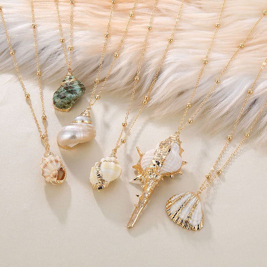 Conch Beads Necklace Natural Shell Phnom Penh Pendant Ornaments - Metamorphosis Creations