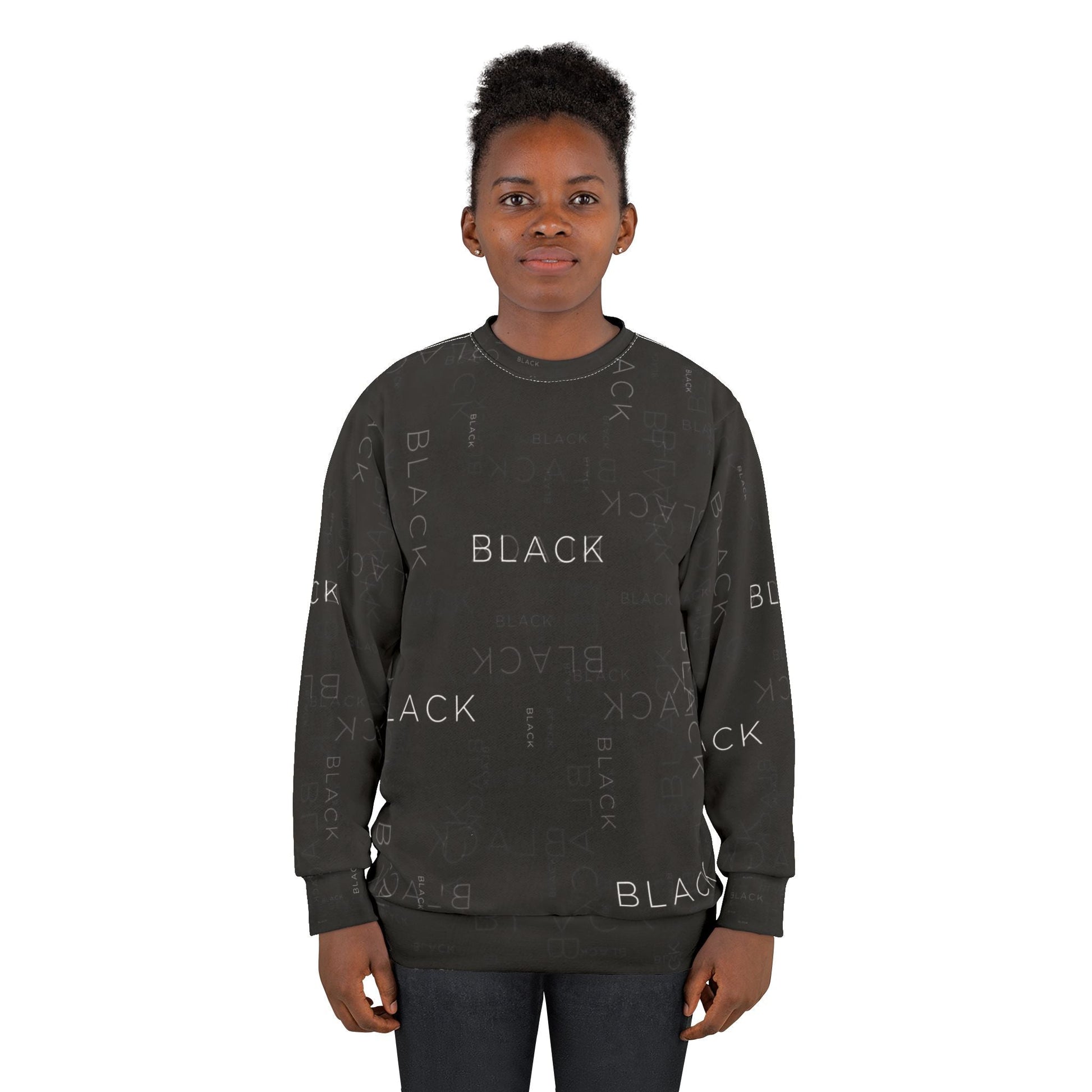 ConfidenceBoost Stylish Unisex Sweatshirt, Cozy Black Sweatshirt for Everyday Wear, Trendy Gift for Him or Her, Casual Fashion, Perfect for Fall & Winter - Metamorphosis Creations