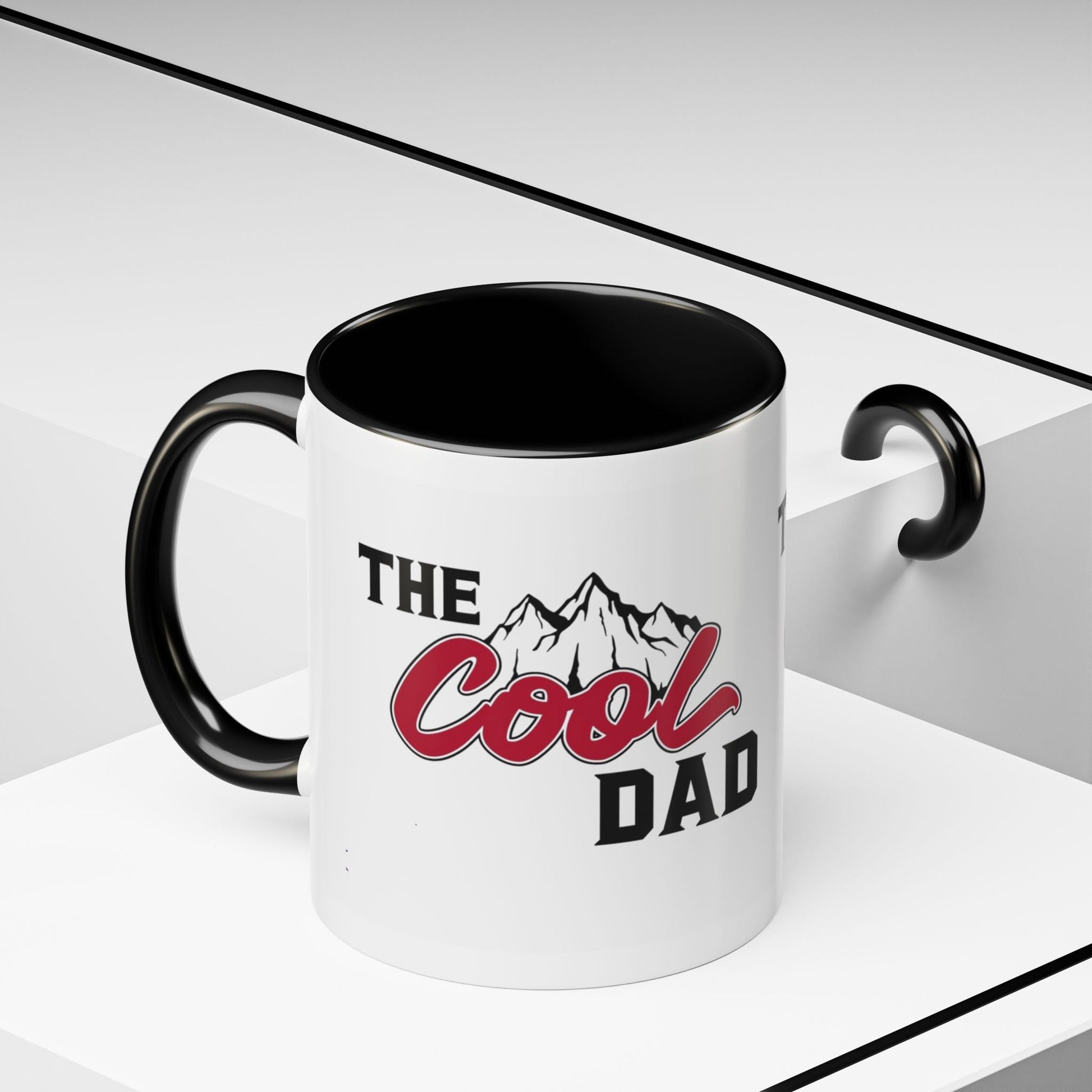 Cool Dad Mountain Accent Coffee Mug – Father’s Day Gift, Birthday Mug, Adventure - Themed Cup (11oz) - Metamorphosis Creations