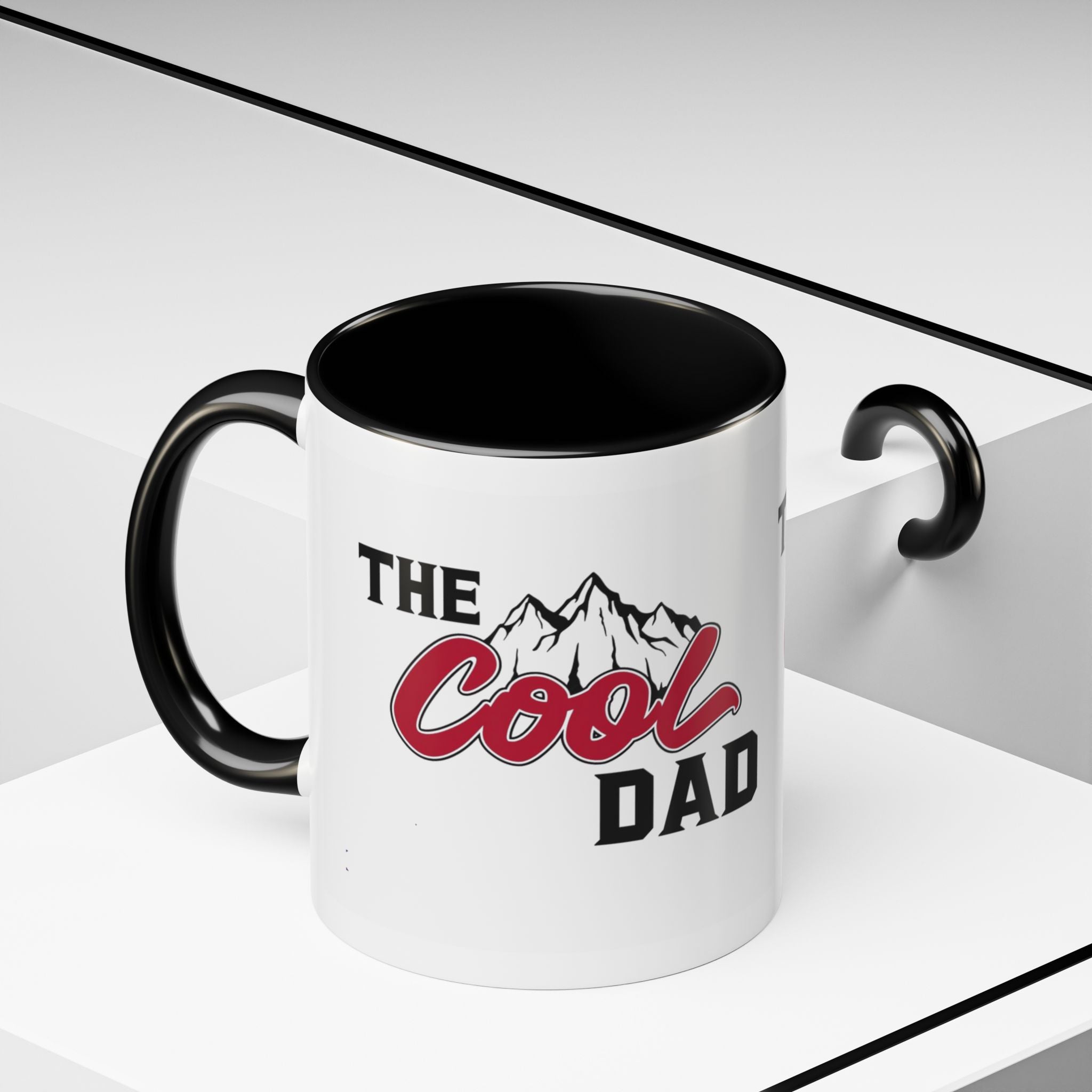 Cool Dad Mountain Accent Coffee Mug – Father’s Day Gift, Birthday Mug, Adventure - Themed Cup (11oz) - Metamorphosis Creations