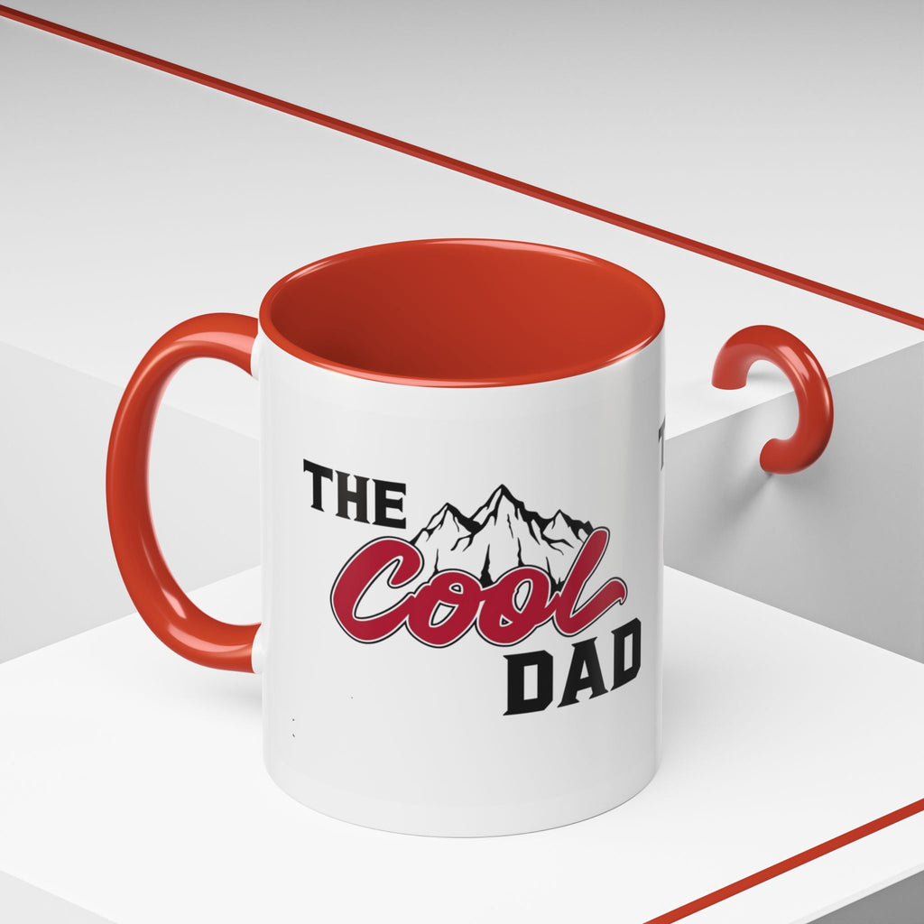 Cool Dad Mountain Accent Coffee Mug – Father’s Day Gift, Birthday Mug, Adventure - Themed Cup (11oz) - Metamorphosis Creations