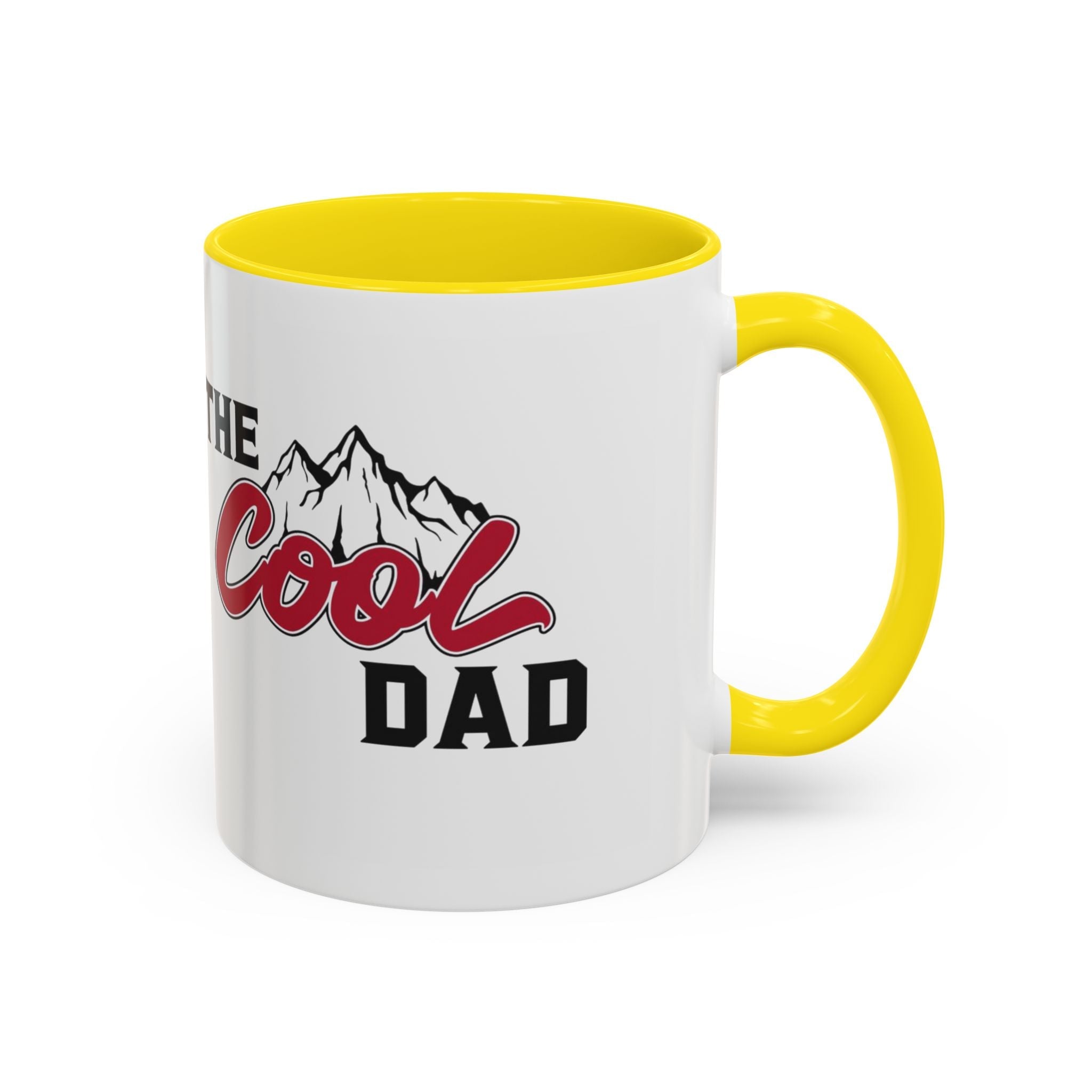 Cool Dad Mountain Accent Coffee Mug – Father’s Day Gift, Birthday Mug, Adventure - Themed Cup (11oz) - Metamorphosis Creations