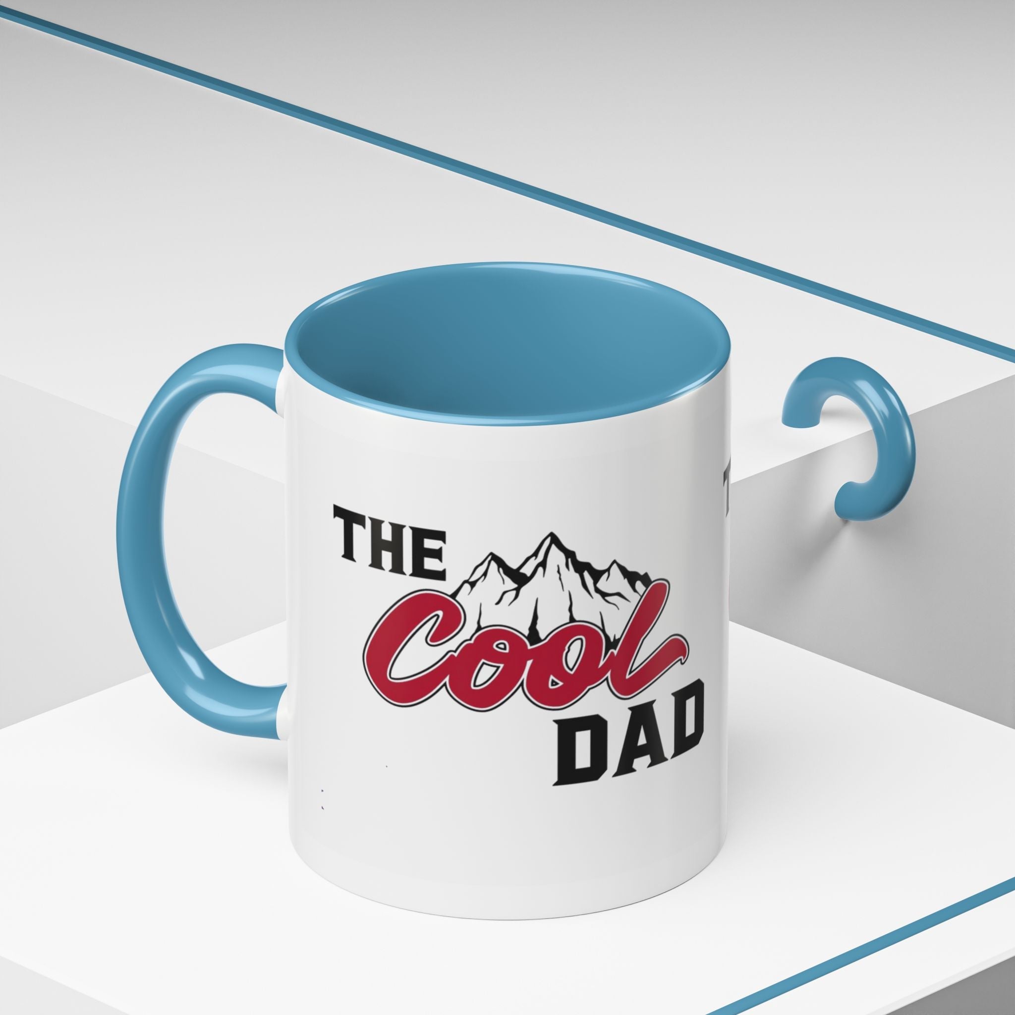 Cool Dad Mountain Accent Coffee Mug – Father’s Day Gift, Birthday Mug, Adventure - Themed Cup (11oz) - Metamorphosis Creations