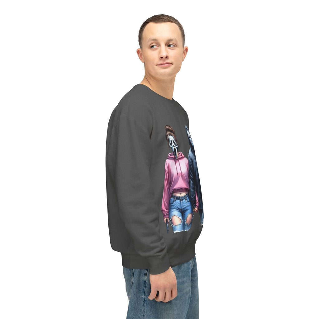 Couples Graphic Sweatshirt, Unisex Crewneck, Matching Sweatshirts, Streetwear, Perfect for Halloween and Everyday Wear - Metamorphosis Creations