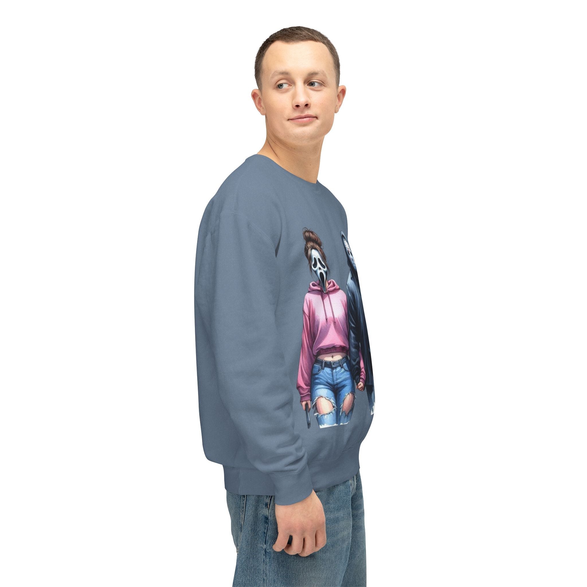Couples Graphic Sweatshirt, Unisex Crewneck, Matching Sweatshirts, Streetwear, Perfect for Halloween and Everyday Wear - Metamorphosis Creations
