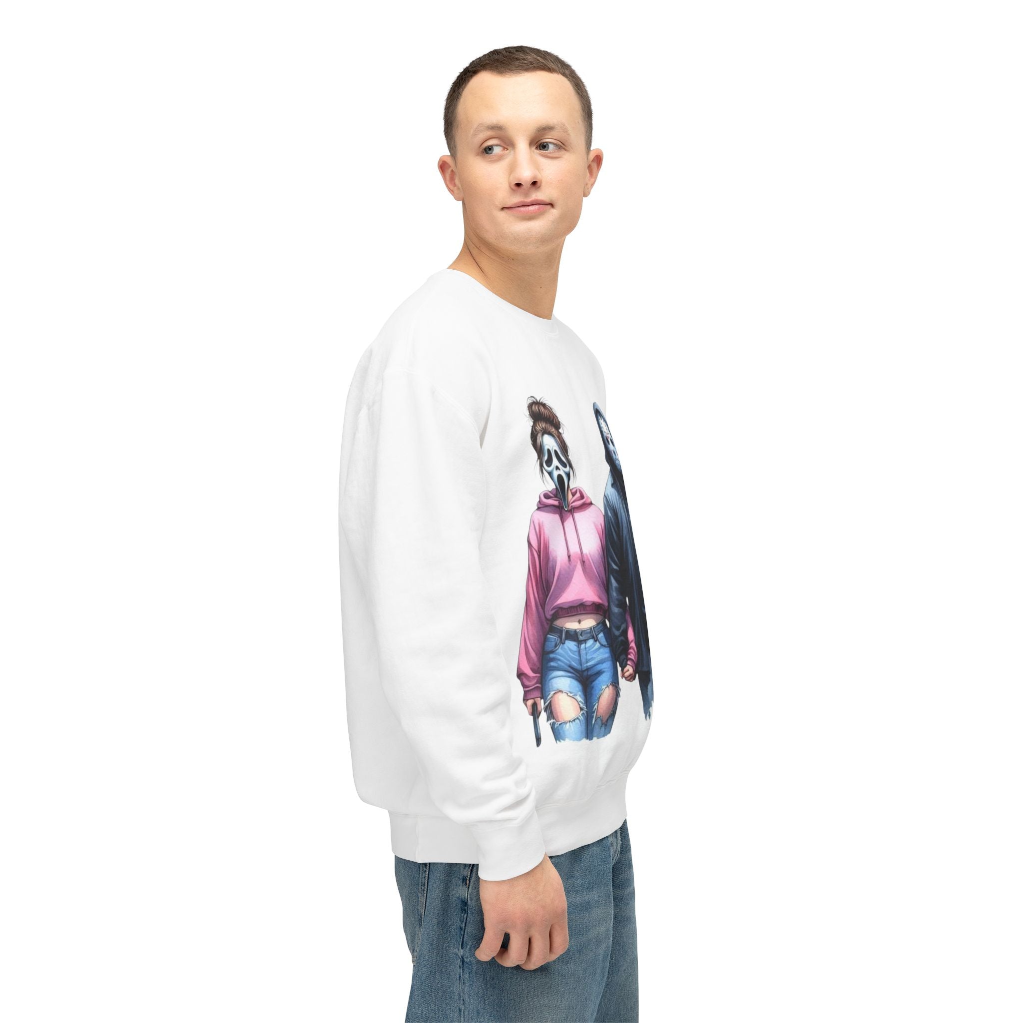 Couples Graphic Sweatshirt, Unisex Crewneck, Matching Sweatshirts, Streetwear, Perfect for Halloween and Everyday Wear - Metamorphosis Creations