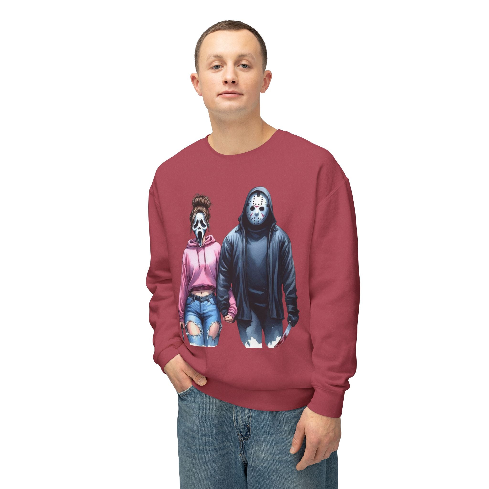 Couples Graphic Sweatshirt, Unisex Crewneck, Matching Sweatshirts, Streetwear, Perfect for Halloween and Everyday Wear - Metamorphosis Creations