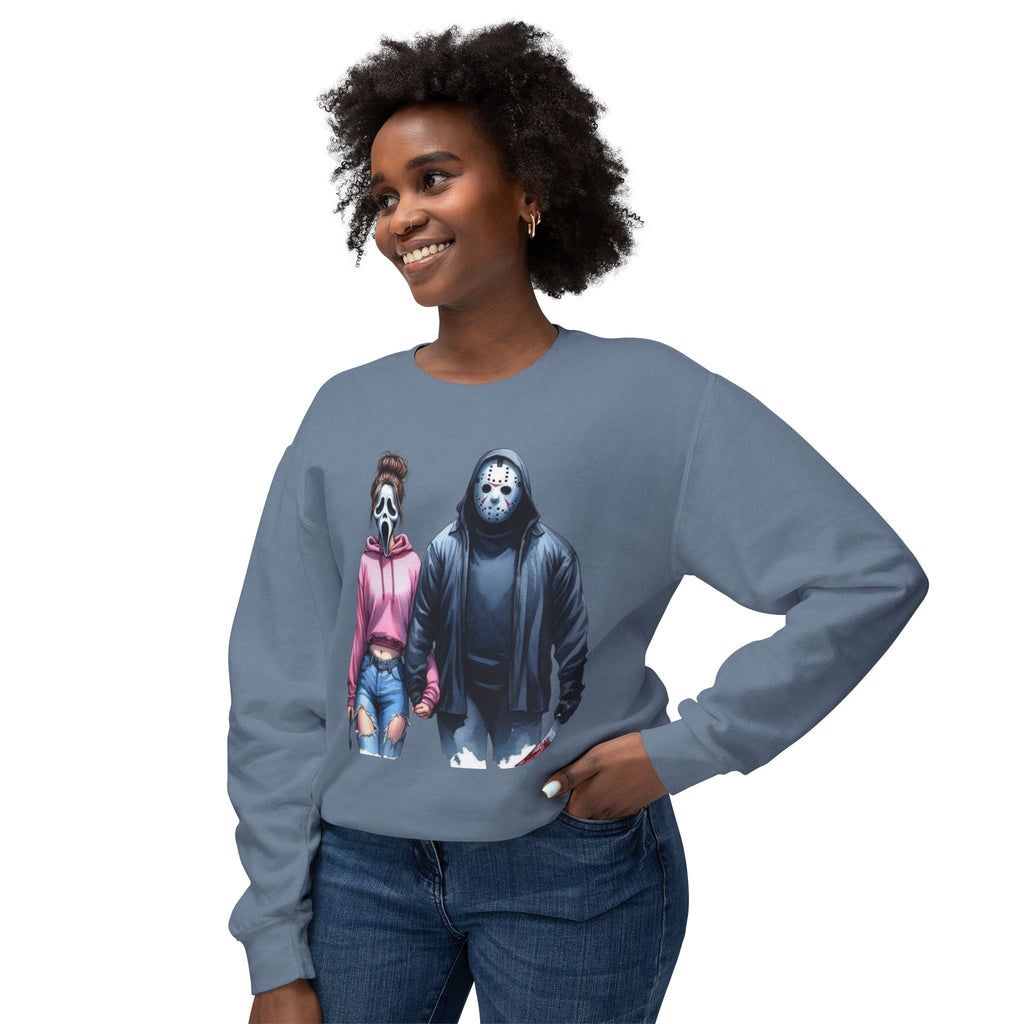 Couples Graphic Sweatshirt, Unisex Crewneck, Matching Sweatshirts, Streetwear, Perfect for Halloween and Everyday Wear - Metamorphosis Creations