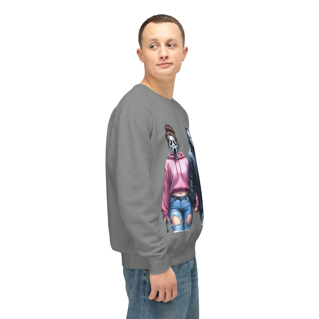 Couples Graphic Sweatshirt, Unisex Crewneck, Matching Sweatshirts, Streetwear, Perfect for Halloween and Everyday Wear - Metamorphosis Creations