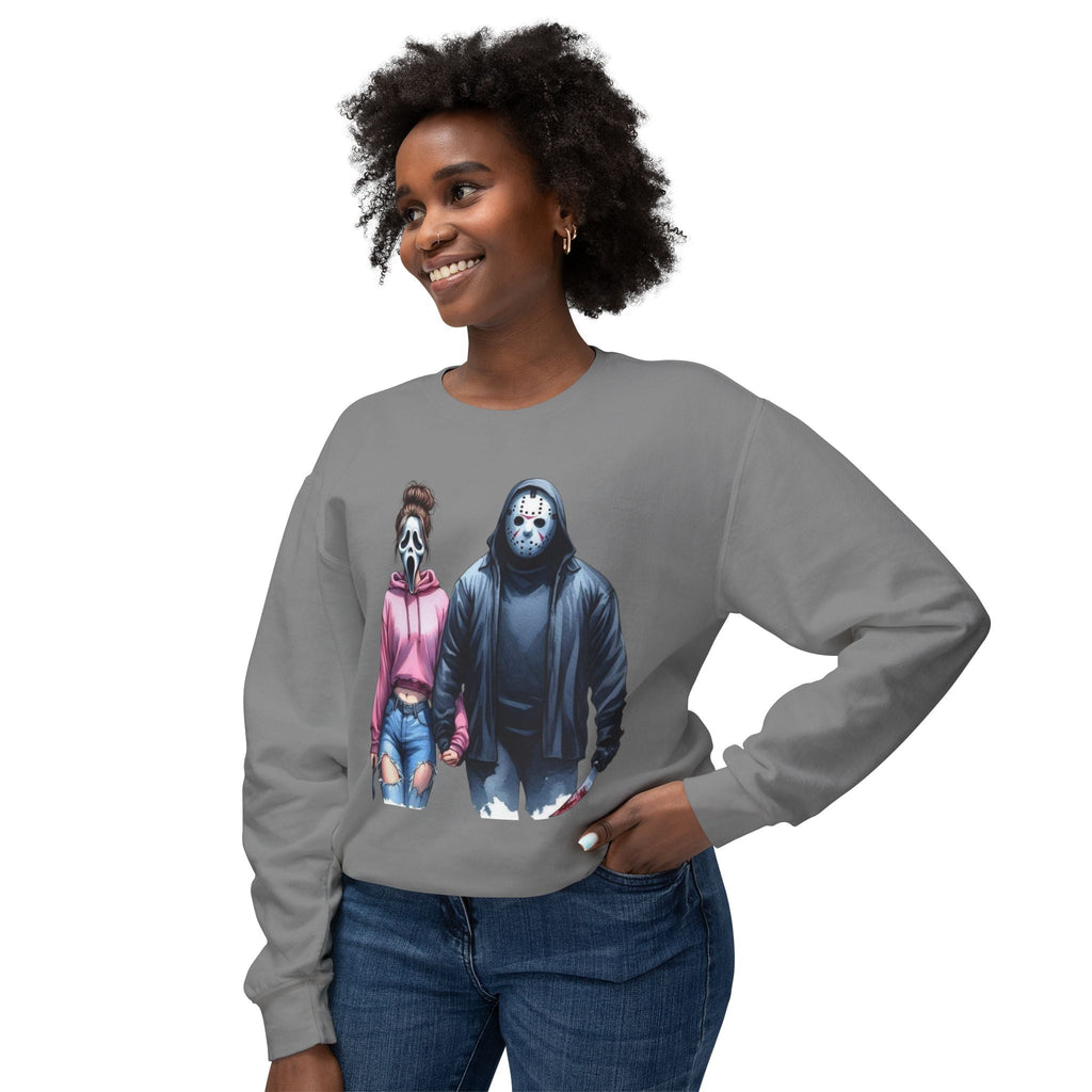 Couples Graphic Sweatshirt, Unisex Crewneck, Matching Sweatshirts, Streetwear, Perfect for Halloween and Everyday Wear - Metamorphosis Creations