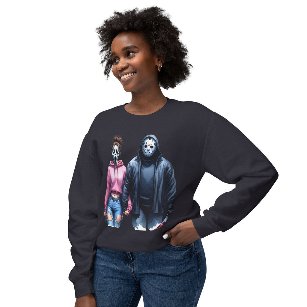 Couples Graphic Sweatshirt, Unisex Crewneck, Matching Sweatshirts, Streetwear, Perfect for Halloween and Everyday Wear - Metamorphosis Creations