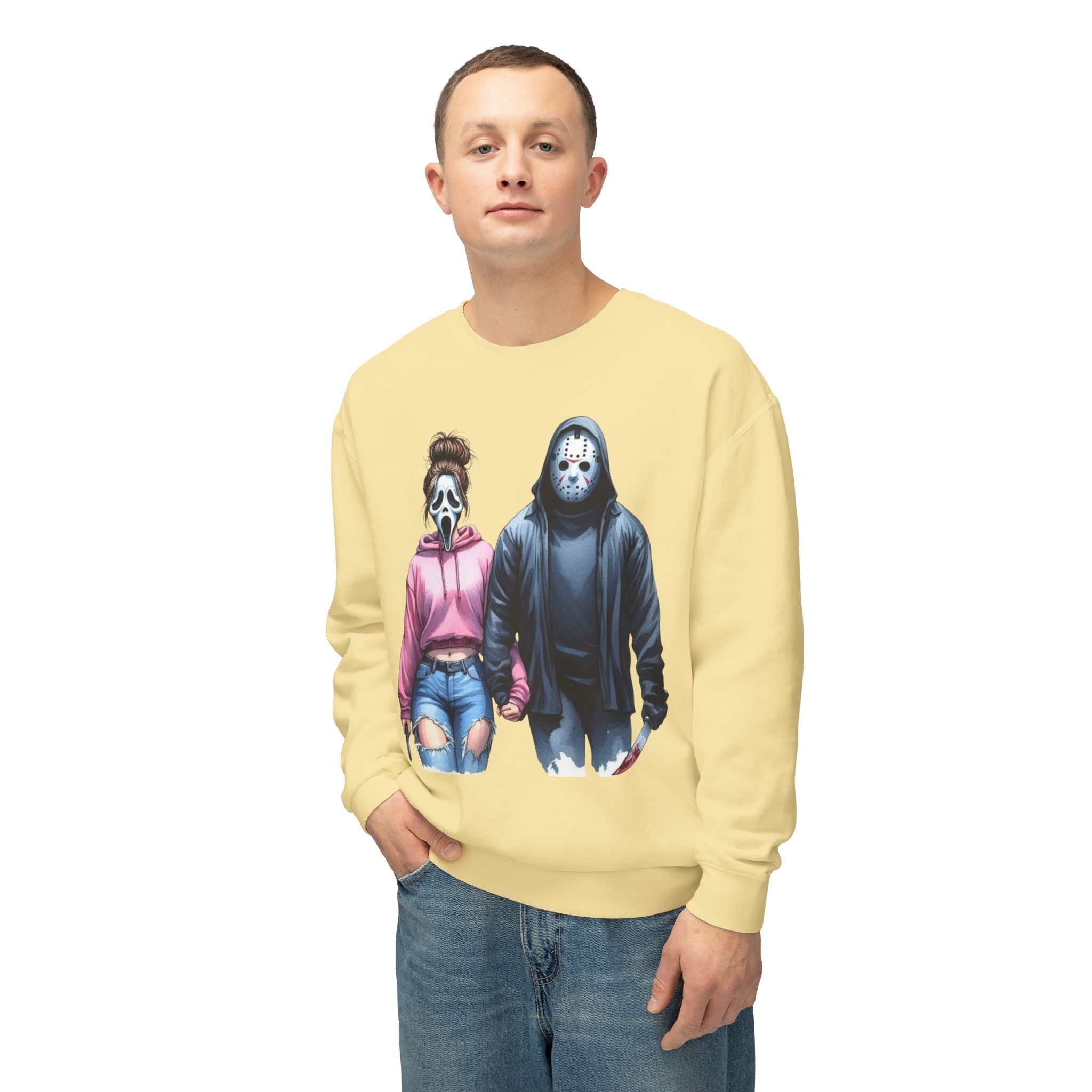 Couples Graphic Sweatshirt, Unisex Crewneck, Matching Sweatshirts, Streetwear, Perfect for Halloween and Everyday Wear - Metamorphosis Creations