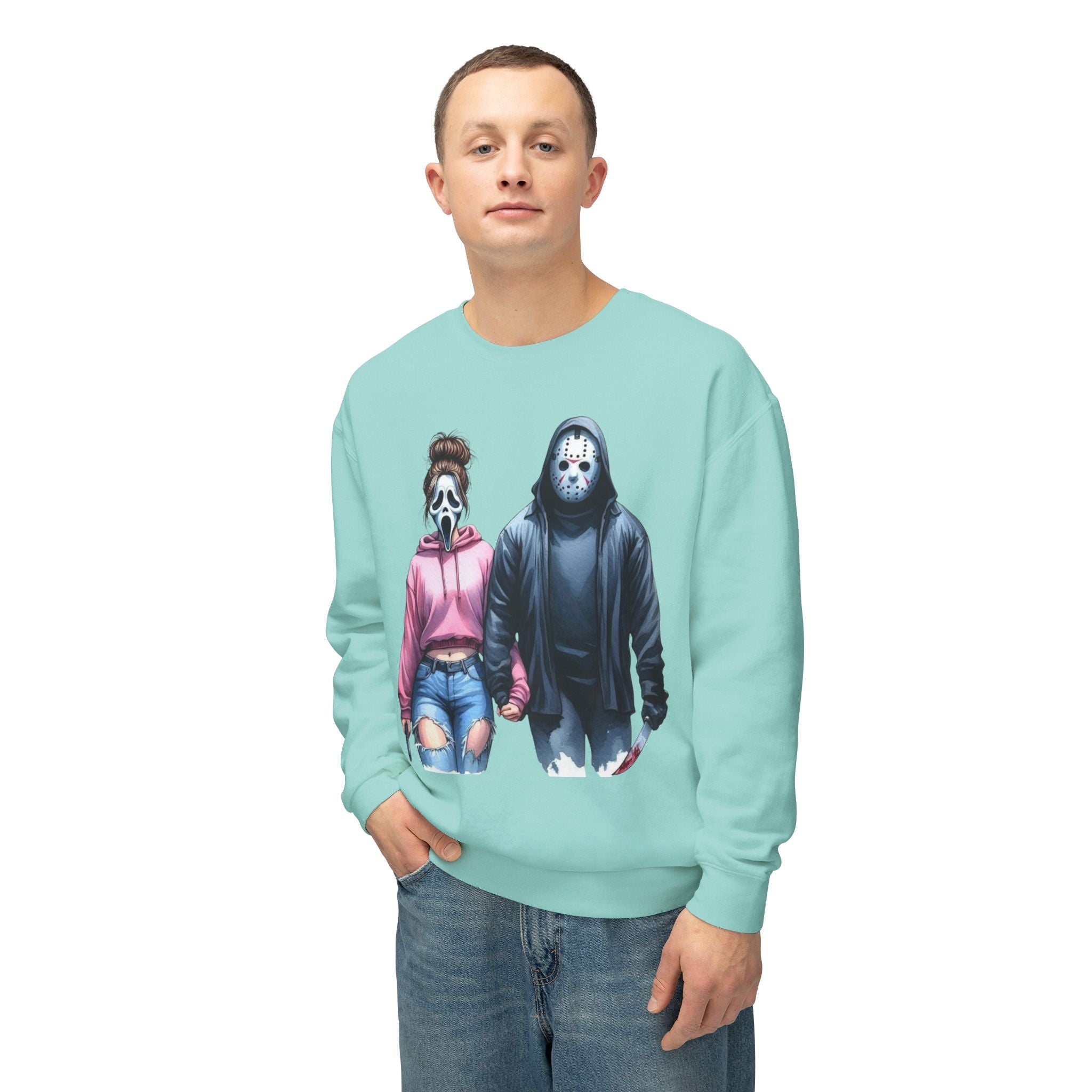 Couples Graphic Sweatshirt, Unisex Crewneck, Matching Sweatshirts, Streetwear, Perfect for Halloween and Everyday Wear - Metamorphosis Creations