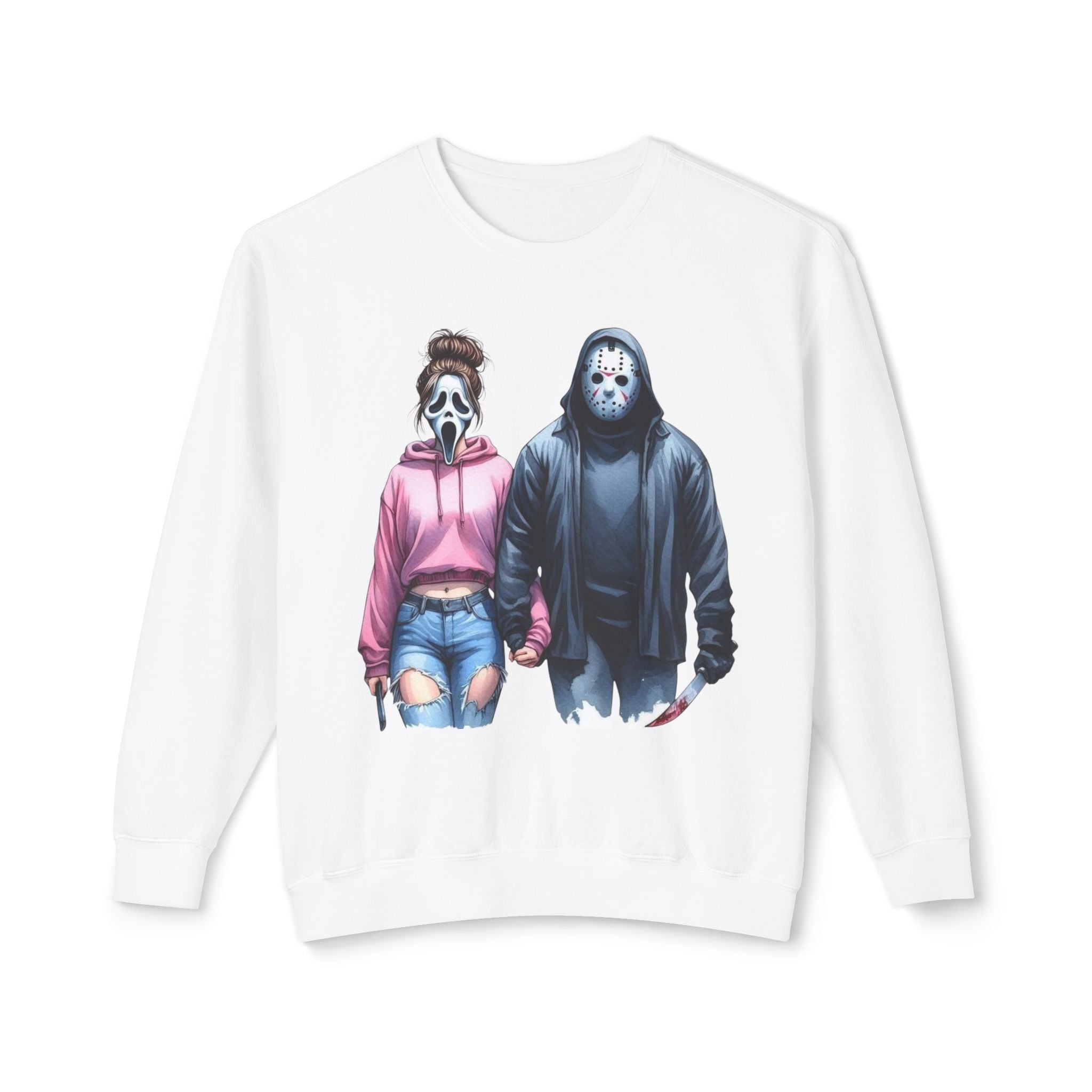Couples Graphic Sweatshirt, Unisex Crewneck, Matching Sweatshirts, Streetwear, Perfect for Halloween and Everyday Wear - Metamorphosis Creations