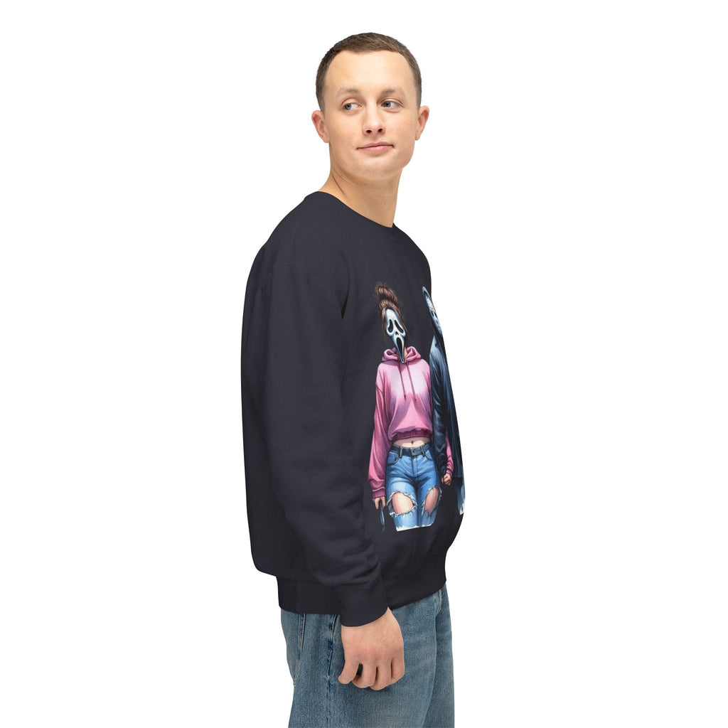 Couples Graphic Sweatshirt, Unisex Crewneck, Matching Sweatshirts, Streetwear, Perfect for Halloween and Everyday Wear - Metamorphosis Creations