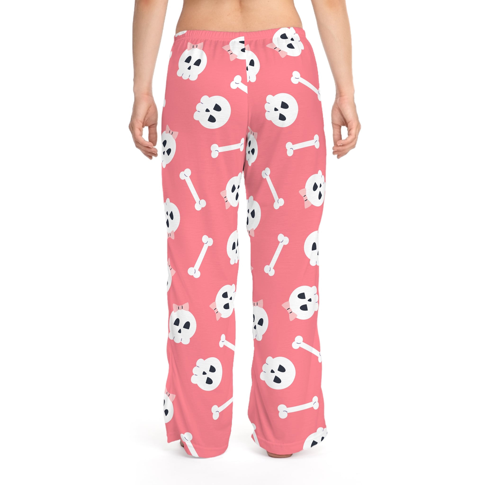 Cozy Halloween Pajamas – Spooky & Comfy for the Season Women's Skull and Bone Pajama Pants, Cozy Sleepwear, Fun Loungewear, Halloween Gift, Unique Bone Pattern - Metamorphosis Creations