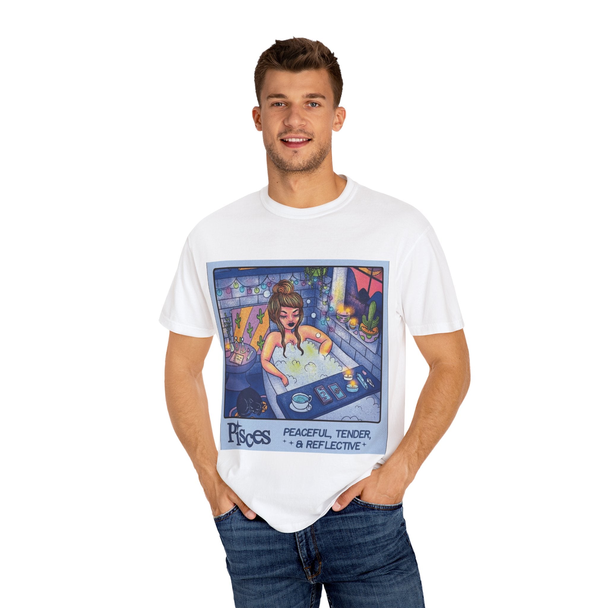 Creepin' It Real – October Essential Tee Astrology Pisces T-Shirt, Unisex Astrology Shirt, Unique Zodiac Tee, Gift for Pisces, Horoscope Apparel, Zodiac Sign T-Shirt - Metamorphosis Creations