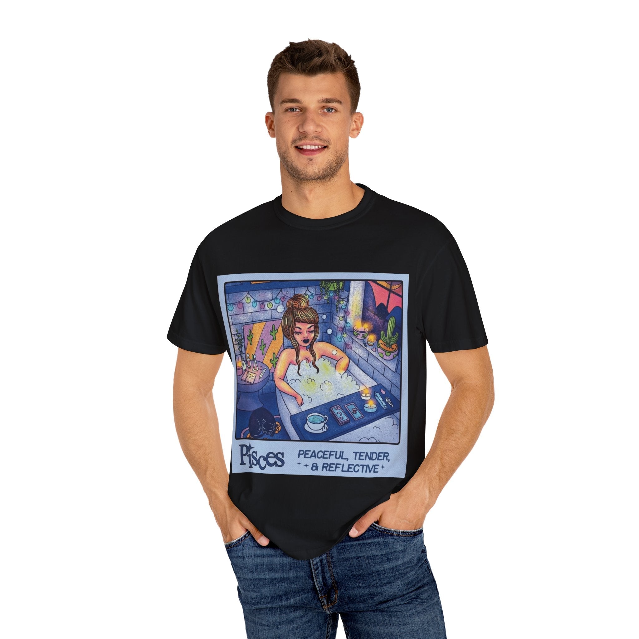Creepin' It Real – October Essential Tee Astrology Pisces T-Shirt, Unisex Astrology Shirt, Unique Zodiac Tee, Gift for Pisces, Horoscope Apparel, Zodiac Sign T-Shirt - Metamorphosis Creations