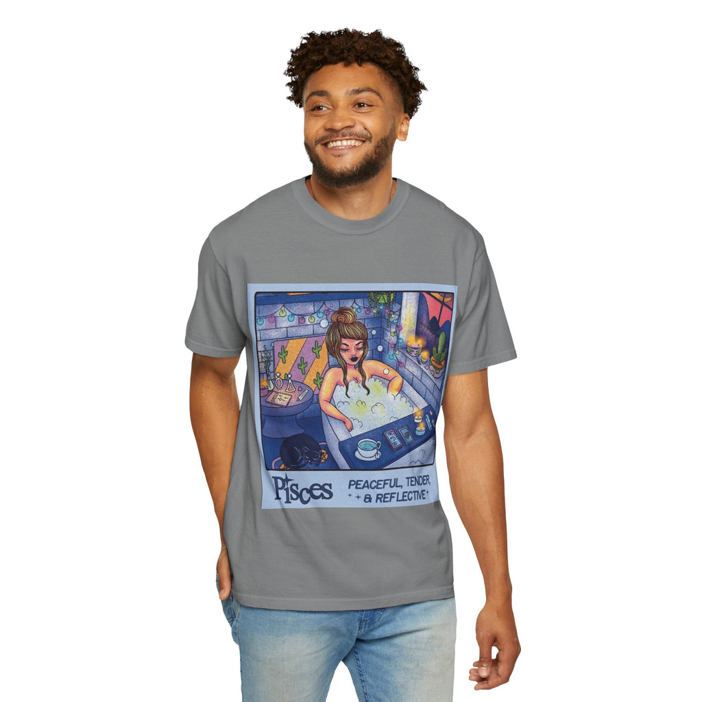 Creepin' It Real – October Essential Tee Astrology Pisces T-Shirt, Unisex Astrology Shirt, Unique Zodiac Tee, Gift for Pisces, Horoscope Apparel, Zodiac Sign T-Shirt - Metamorphosis Creations