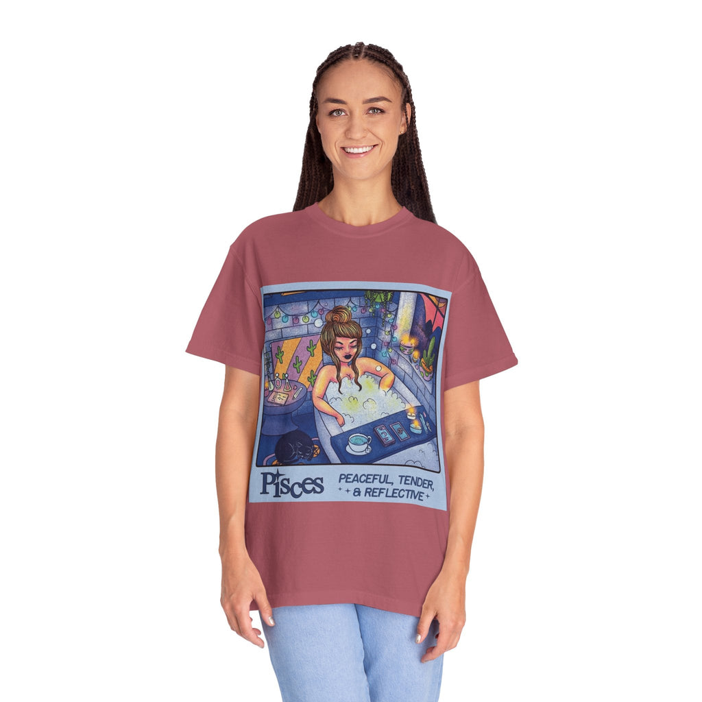 Creepin' It Real – October Essential Tee Astrology Pisces T-Shirt, Unisex Astrology Shirt, Unique Zodiac Tee, Gift for Pisces, Horoscope Apparel, Zodiac Sign T-Shirt - Metamorphosis Creations