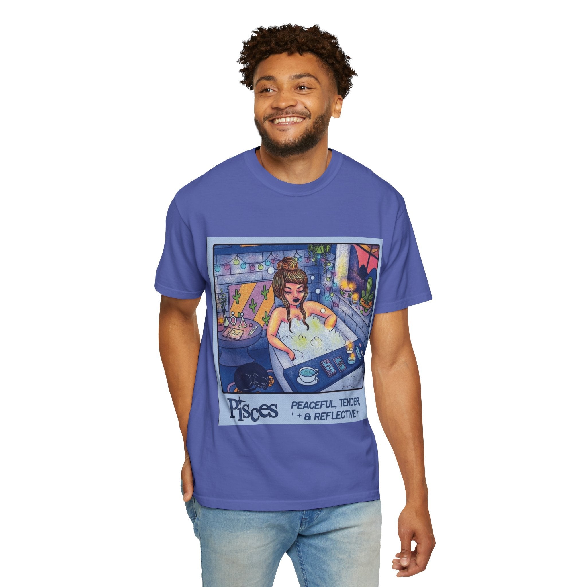 Creepin' It Real – October Essential Tee Astrology Pisces T-Shirt, Unisex Astrology Shirt, Unique Zodiac Tee, Gift for Pisces, Horoscope Apparel, Zodiac Sign T-Shirt - Metamorphosis Creations
