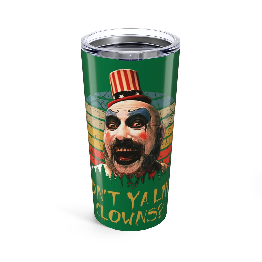 Creepy Clown Tumbler 20oz, Halloween Drinkware, Spooky Travel Mug, Unique Gift for Clown Lovers, Funny Party Accessory - Metamorphosis Creations