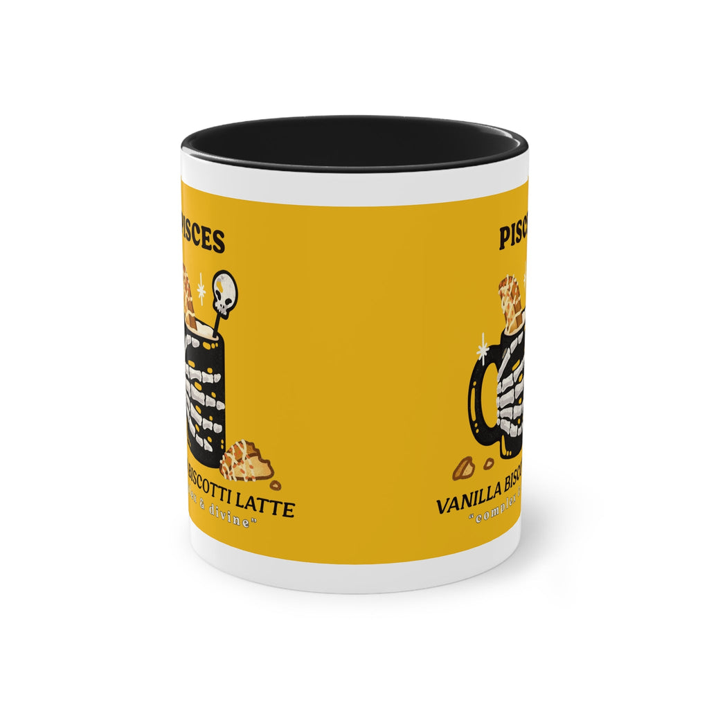 creepy cute mugs Pisces Zodiac Two - Tone Coffee Mug, Horoscope Gift, Astrology Mug, Unique Coffee Cup, Personalized Birthday Present - Metamorphosis Creations