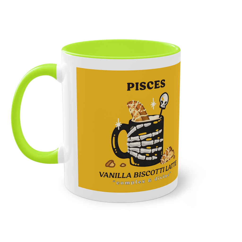 creepy cute mugs Pisces Zodiac Two - Tone Coffee Mug, Horoscope Gift, Astrology Mug, Unique Coffee Cup, Personalized Birthday Present - Metamorphosis Creations