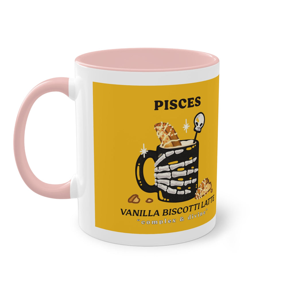 creepy cute mugs Pisces Zodiac Two - Tone Coffee Mug, Horoscope Gift, Astrology Mug, Unique Coffee Cup, Personalized Birthday Present - Metamorphosis Creations