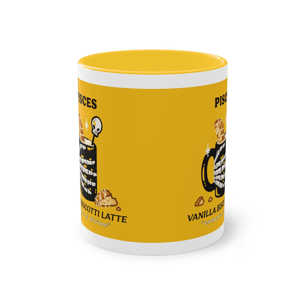 creepy cute mugs Pisces Zodiac Two - Tone Coffee Mug, Horoscope Gift, Astrology Mug, Unique Coffee Cup, Personalized Birthday Present - Metamorphosis Creations