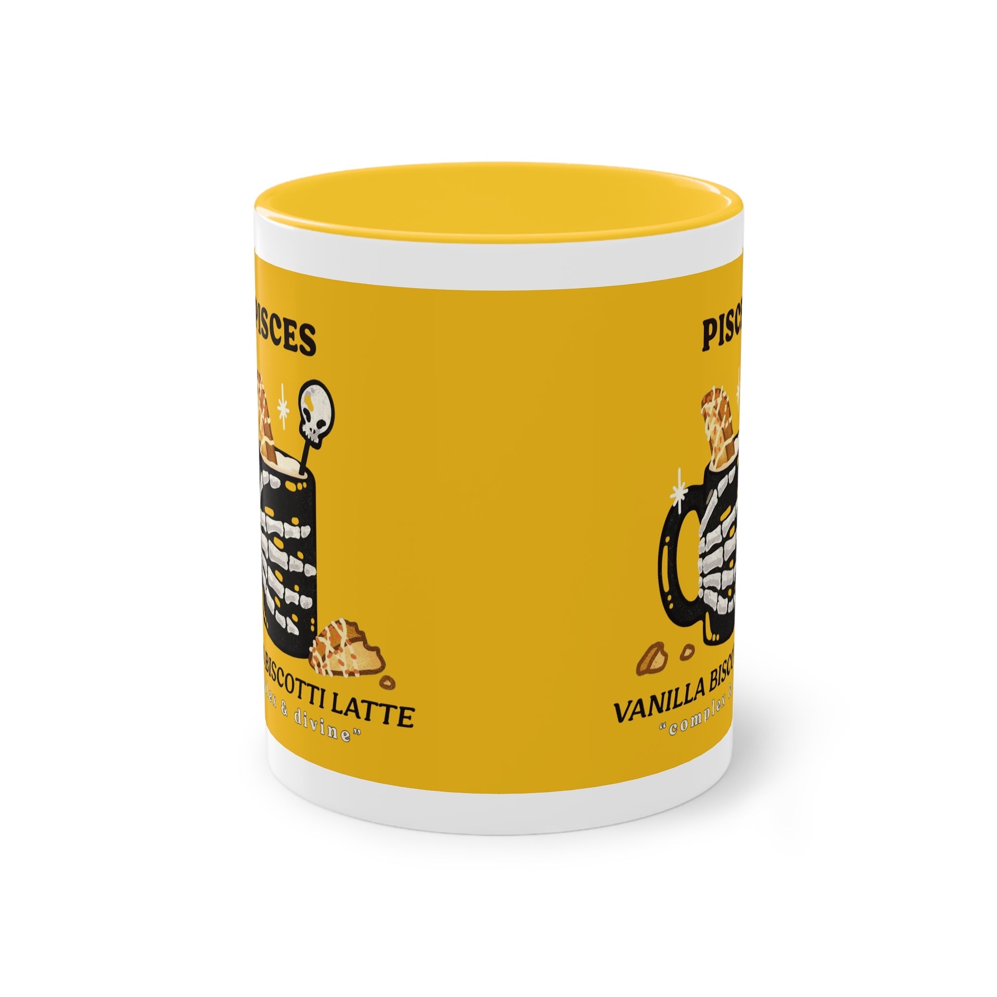 creepy cute mugs Pisces Zodiac Two - Tone Coffee Mug, Horoscope Gift, Astrology Mug, Unique Coffee Cup, Personalized Birthday Present - Metamorphosis Creations