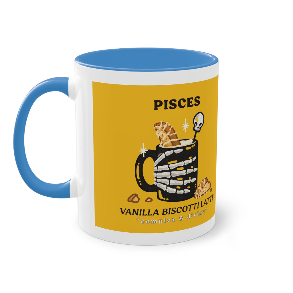 creepy cute mugs Pisces Zodiac Two - Tone Coffee Mug, Horoscope Gift, Astrology Mug, Unique Coffee Cup, Personalized Birthday Present - Metamorphosis Creations