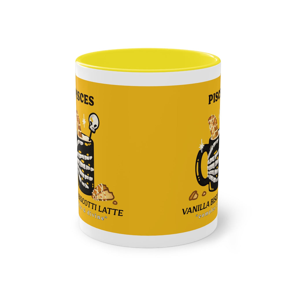 creepy cute mugs Pisces Zodiac Two - Tone Coffee Mug, Horoscope Gift, Astrology Mug, Unique Coffee Cup, Personalized Birthday Present - Metamorphosis Creations