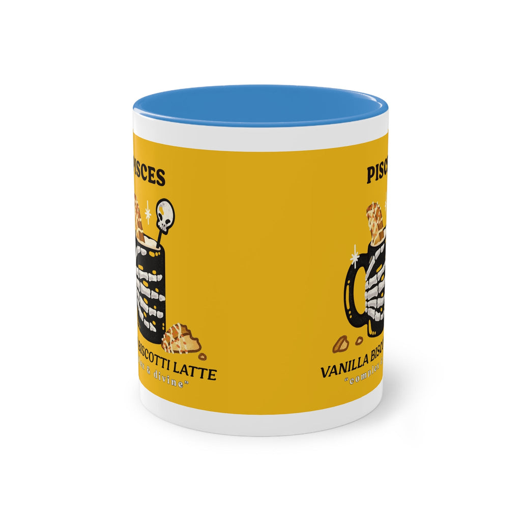 creepy cute mugs Pisces Zodiac Two - Tone Coffee Mug, Horoscope Gift, Astrology Mug, Unique Coffee Cup, Personalized Birthday Present - Metamorphosis Creations