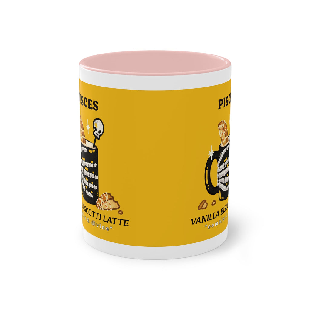 creepy cute mugs Pisces Zodiac Two - Tone Coffee Mug, Horoscope Gift, Astrology Mug, Unique Coffee Cup, Personalized Birthday Present - Metamorphosis Creations
