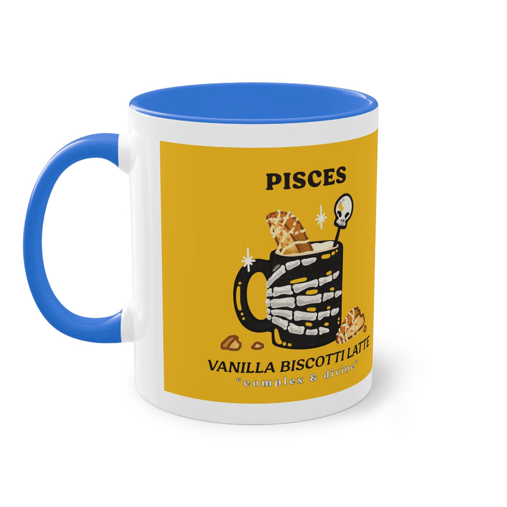creepy cute mugs Pisces Zodiac Two - Tone Coffee Mug, Horoscope Gift, Astrology Mug, Unique Coffee Cup, Personalized Birthday Present - Metamorphosis Creations