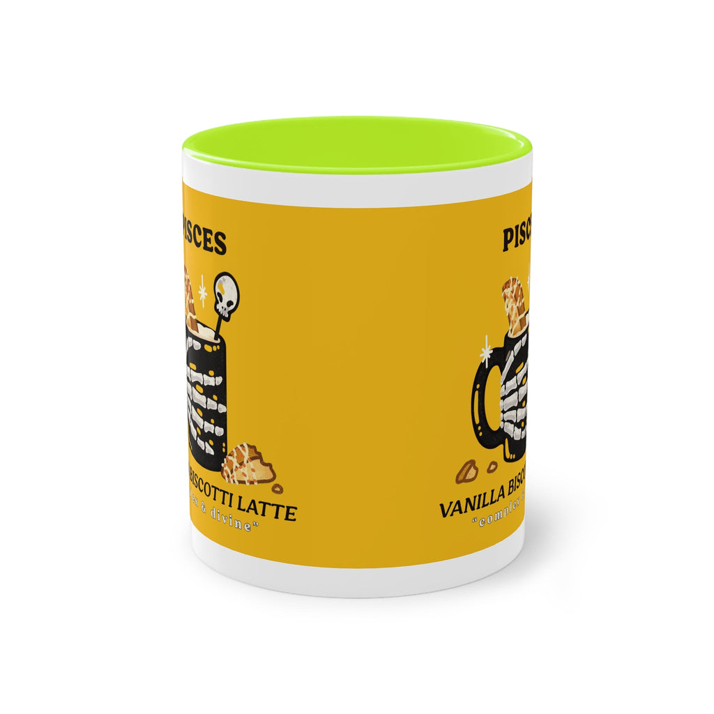 creepy cute mugs Pisces Zodiac Two - Tone Coffee Mug, Horoscope Gift, Astrology Mug, Unique Coffee Cup, Personalized Birthday Present - Metamorphosis Creations