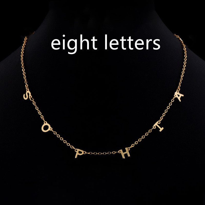 Custom Cute Multi Letter Name Necklace - Metamorphosis Creations