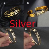 Custom Engraved Stainless Steel Bangle Jewelry Customized Name Bracelet Personalized Custom Bangles Stainless Steel Jewelry - Metamorphosis Creations