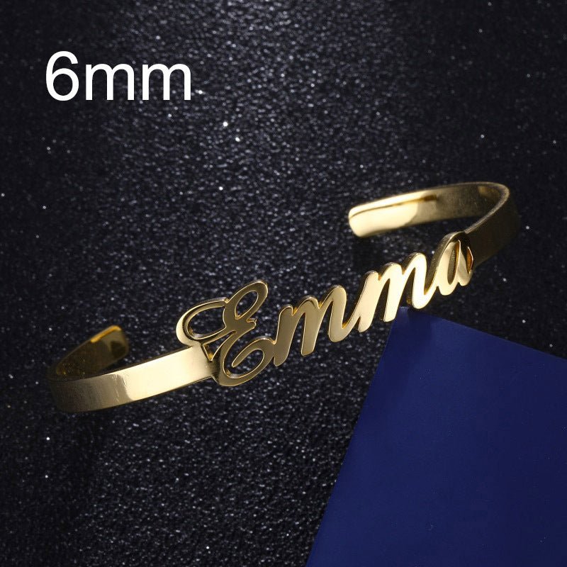 Custom Engraved Stainless Steel Bangle Jewelry - Metamorphosis Creations