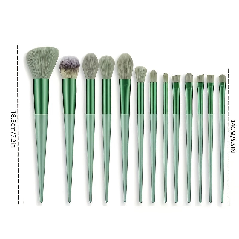 13 PCS Cosmetic Brushes Set Eye Shadow Foundation BB Cream Concealer Women Cosmetic Brush Eyeshadow Blush Powder Blending Beauty Soft Comprehensive Make Up Tools