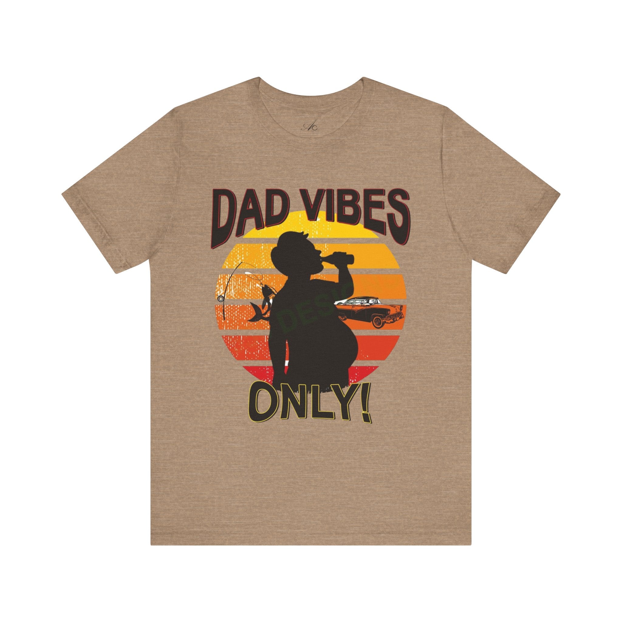 Dad Vibes Only Unisex Tee, Fun Casual T-Shirt for Dads, Perfect Gift for Father's Day, Summer Barbecue, Weekend Outing - Metamorphosis Creations
