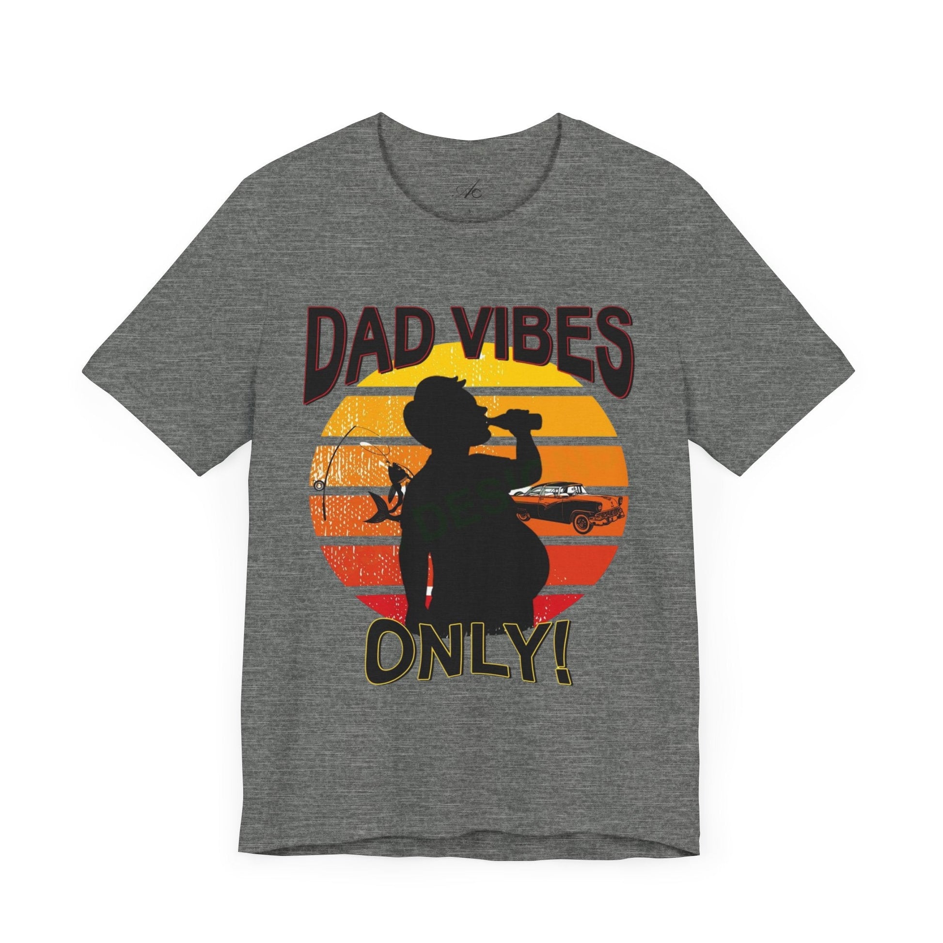 Dad Vibes Only Unisex Tee, Fun Casual T-Shirt for Dads, Perfect Gift for Father's Day, Summer Barbecue, Weekend Outing - Metamorphosis Creations