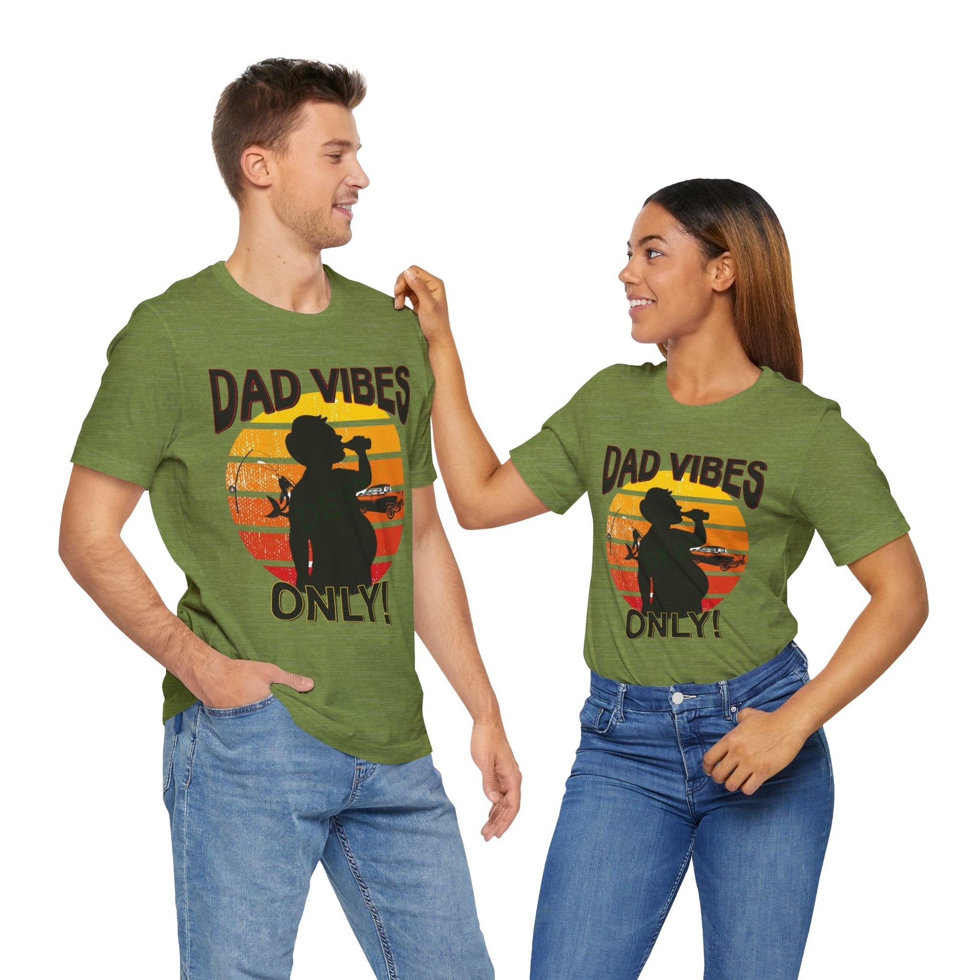 Dad Vibes Only Unisex Tee, Fun Casual T-Shirt for Dads, Perfect Gift for Father's Day, Summer Barbecue, Weekend Outing - Metamorphosis Creations